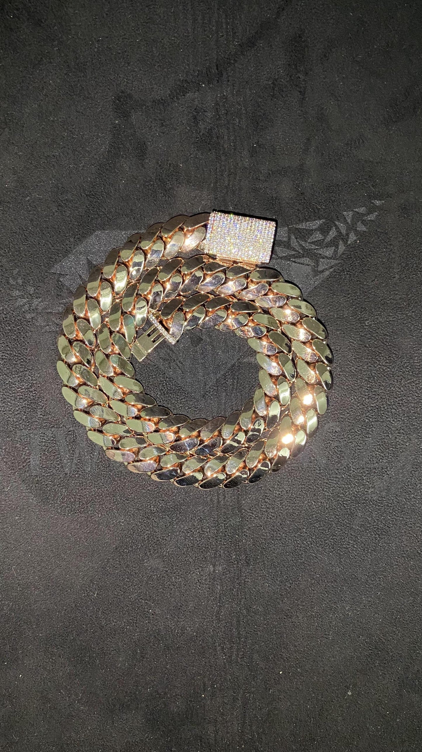 15mm Miami Cuban Link Chain, Iced Lock Box, Men/Women Chain, Cuban Necklace, Available in 925 Sterling Silver/10k Solid Gold