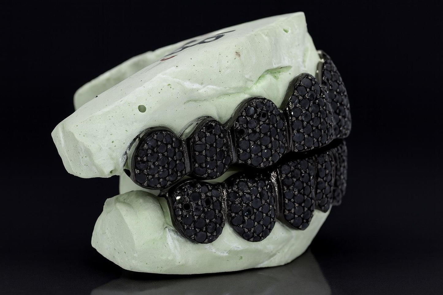 VVS Moissanite Grillz in 925 Sterling Silver, Black Moissanite Grillz, Diamond Tester Approved