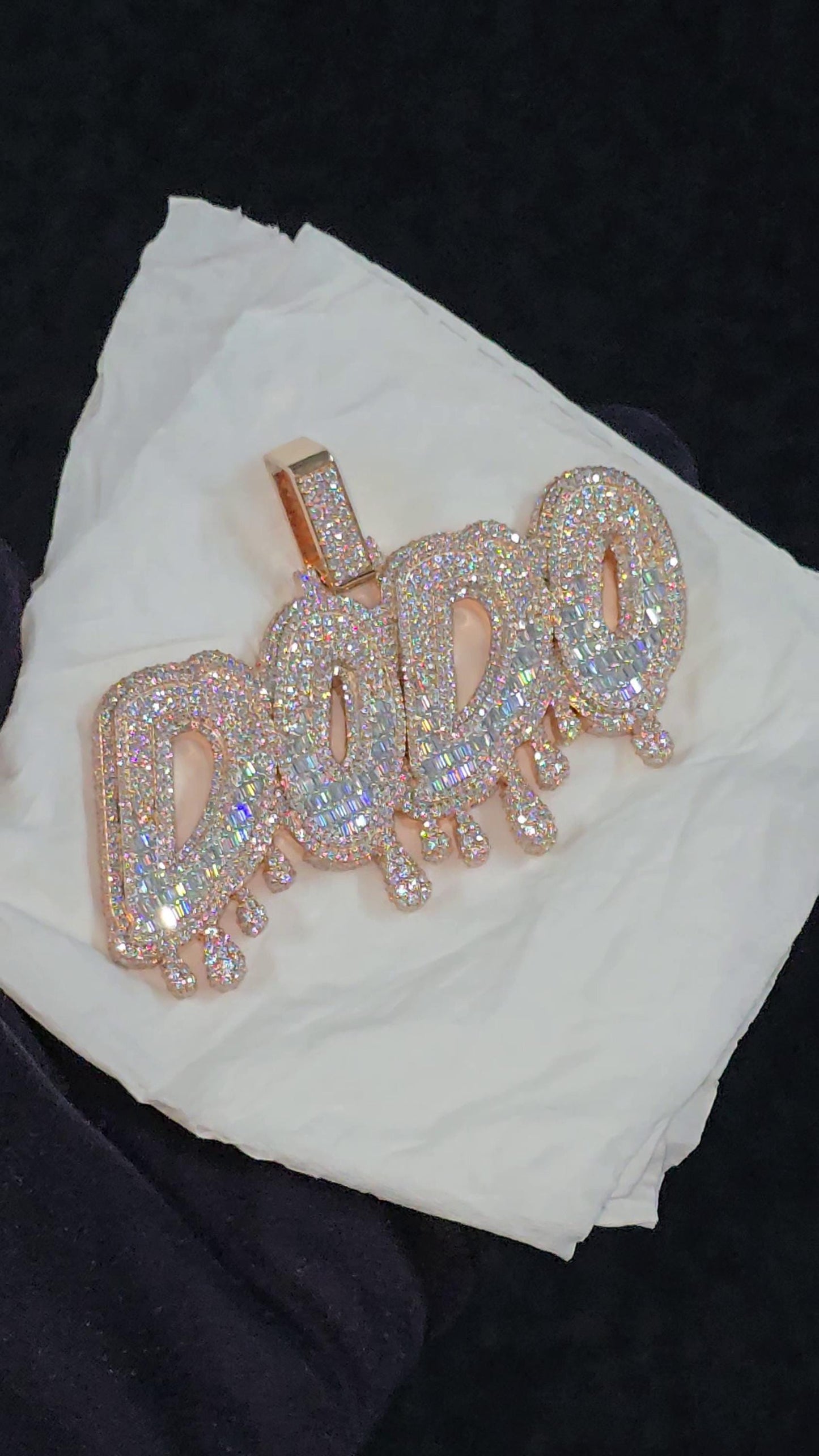 Custom Iced Out VVS1 Moissanite Pendant, Custom Letter Pendant, Customized Jewelry, Hip Hop Pendant, Unisex Pendant, Pass Diamond Tester
