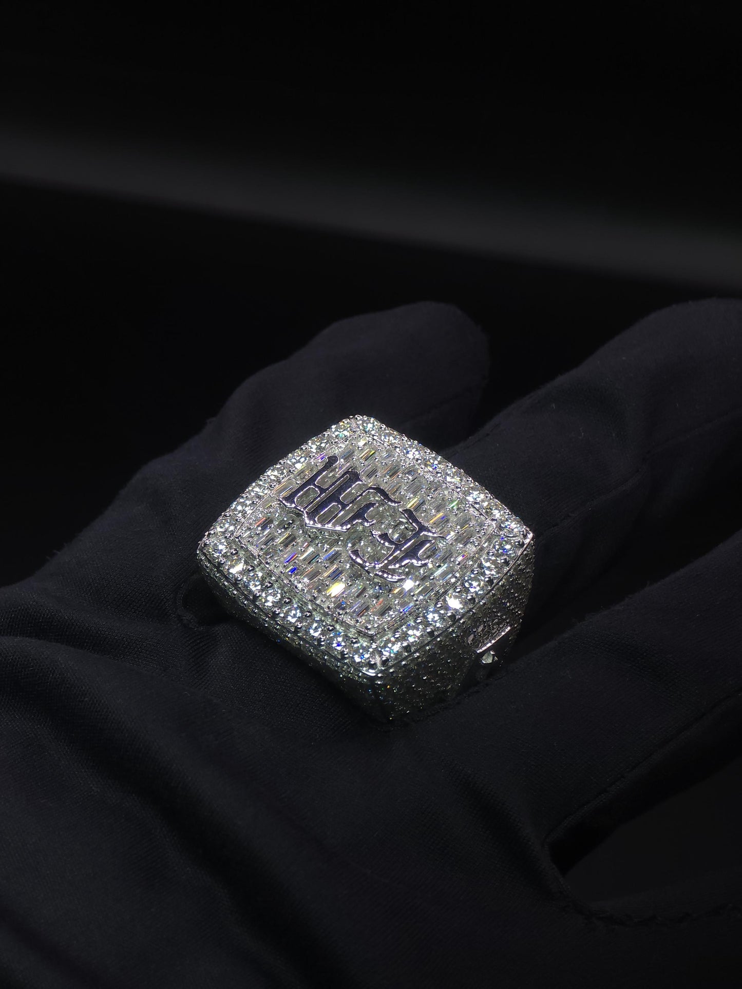 Custom Iced Out Championship Ring | VVS–VS Lab Grown Diamonds | 925 Sterling Silver | Personalized Hip Hop Bling Ring