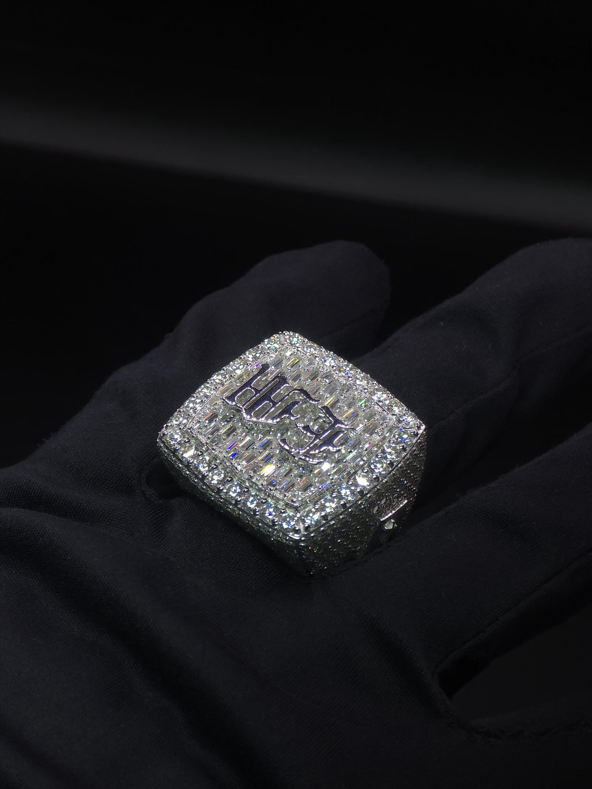 Custom Iced Out Championship Ring | VVSβVS Lab Grown Diamonds | 925 Sterling Silver | Personalized Hip Hop Bling Ring