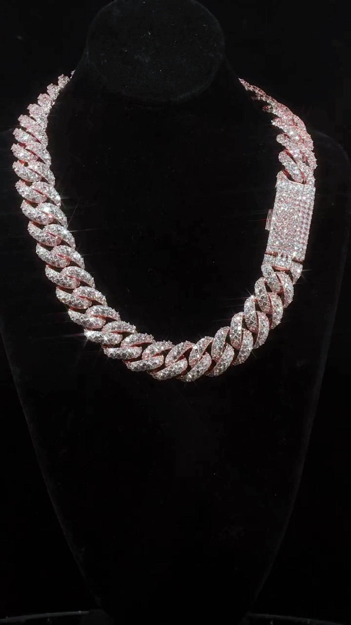 22mm Moissanite Cuban Link Chain | 925 Sterling Silver | D-Color VVS1 Moissanite Diamonds | Iced Out Hip Hop Necklace | 18–30 Inch