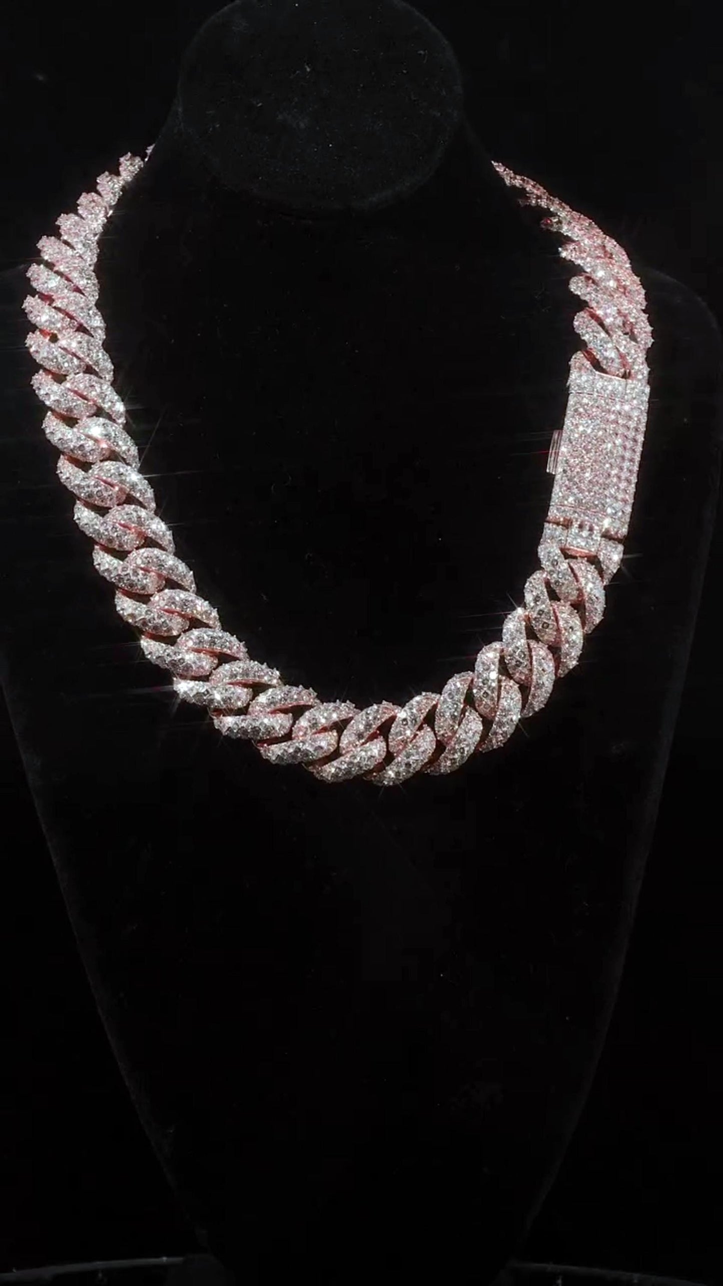 22mm Moissanite Cuban Link Chain | 925 Sterling Silver | D-Color VVS1 Moissanite Diamonds | Iced Out Hip Hop Necklace | 18–30 Inch