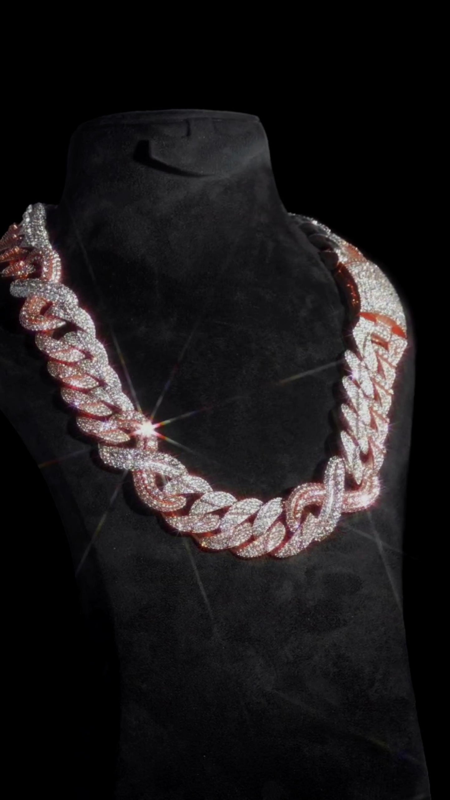 28mm Two-Tone Moissanite Cuban Link Chain | VVS D-Color Moissanite | Pass Diamond Tester | Iced Out Hip Hop Necklace for Men
