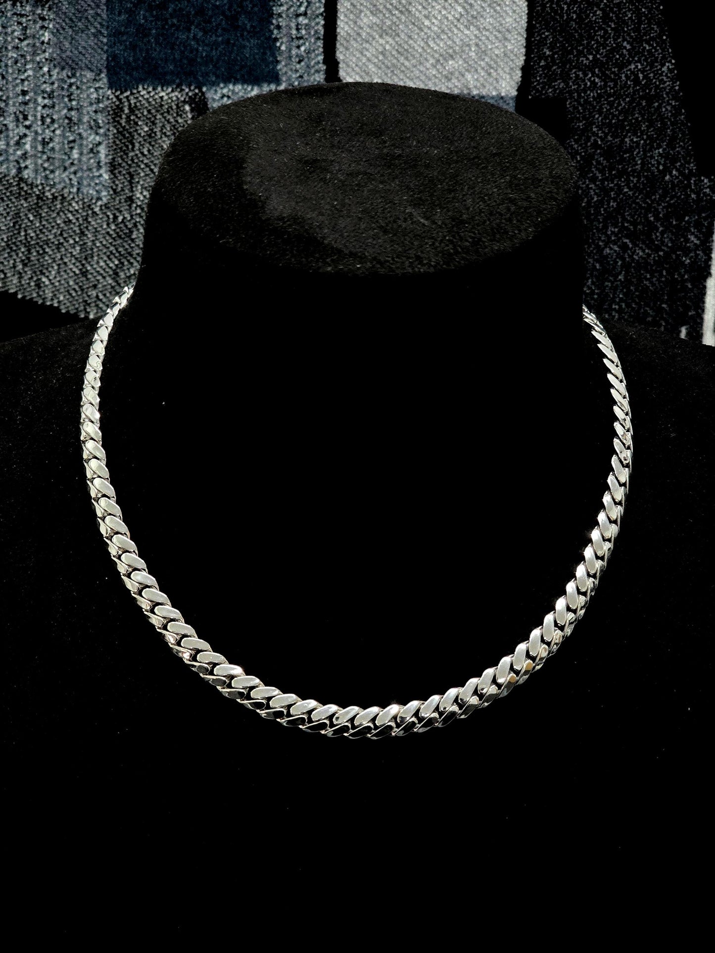 8mm Miami Cuban Link Chain | VVS Moissanite Iced Lock Box | Custom Name Necklace | 925 Sterling Silver | Yellow/Rose/White