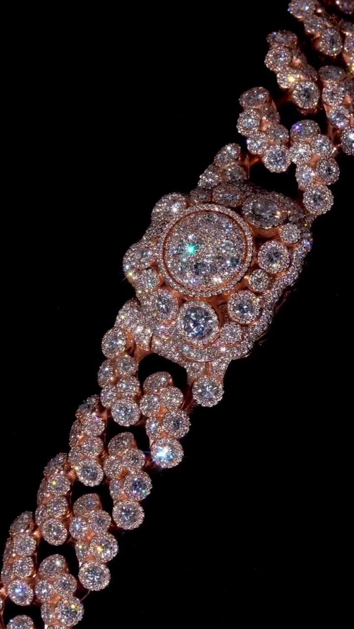 22mm Iced Out Cuban Link Chain | VVS1 Moissanite Diamond Necklace | Heavy 925 Sterling Silver | Rose Gold Finish