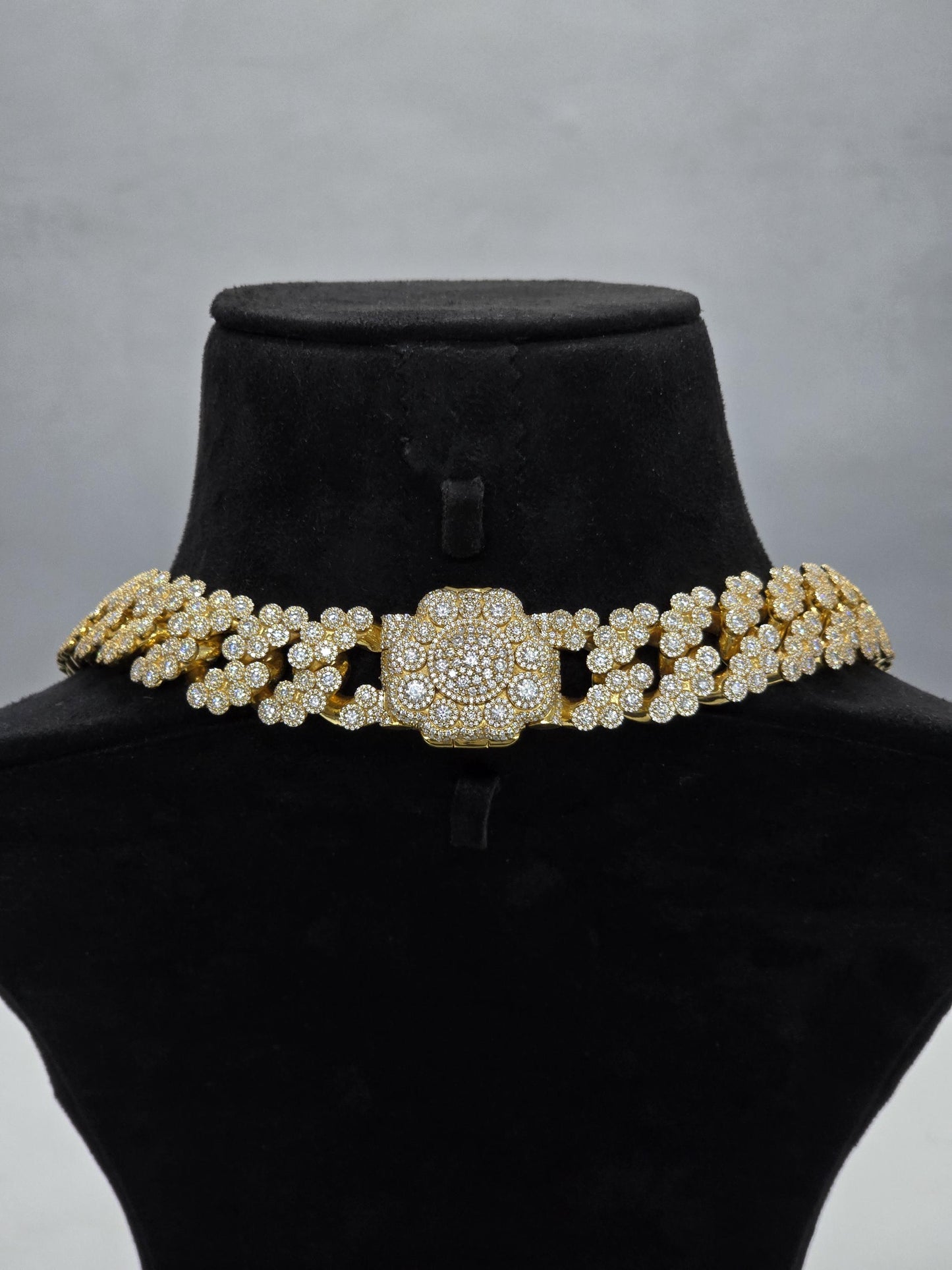22mm Iced Out Cuban Link Chain | VVS1 Moissanite Diamond Necklace | Heavy 925 Sterling Silver | Rose Gold Finish