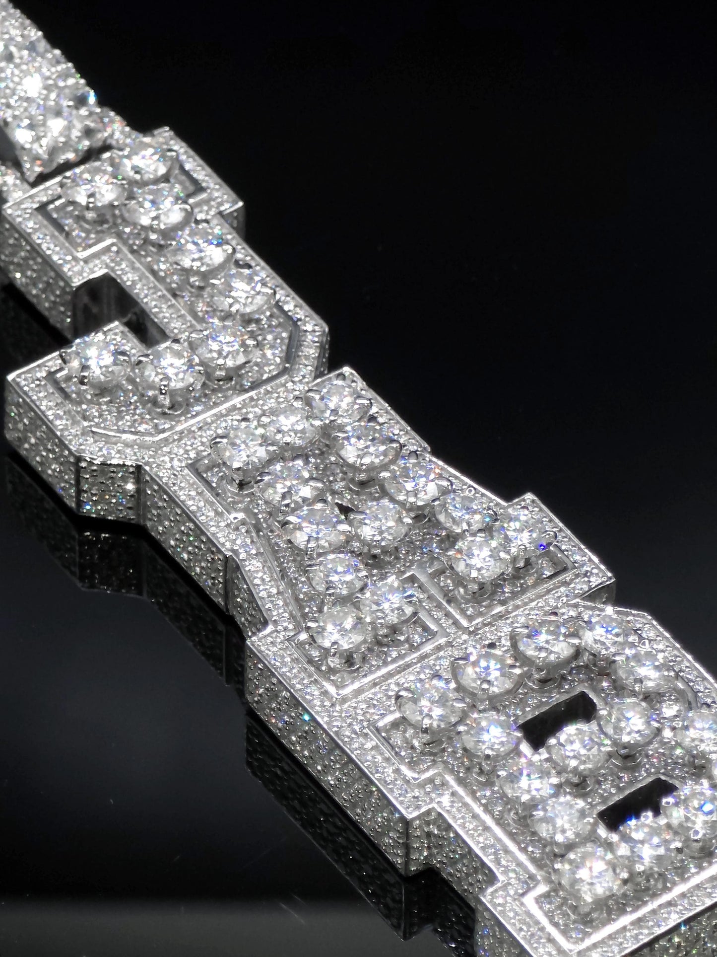VVS Moissanite Vertical Name Pendant, 925 Sterling Silver Rhodium Plated Hip Hop Jewelry, Diamond Tester Pass