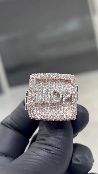 Iced Out Rings for Men, VVS Clarity Cubic Zircon / Moissanite Championship Rings, Statement Rings, Custom Ring, Hip Hop Jewelry Gift