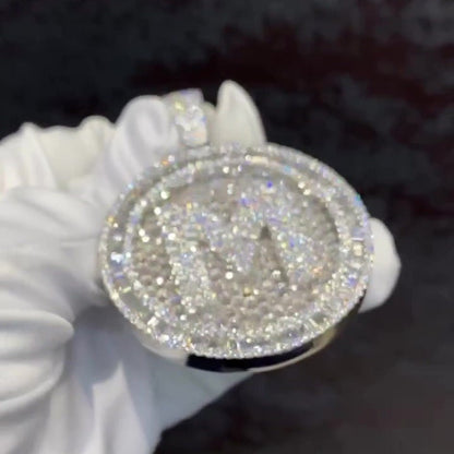 Custom made Iced Out Hip Hop Pendant | Moissanite Baguette pendant | 925 Silver/10K Gold | Pass diamond test | Solid Back | Super Icy Charm