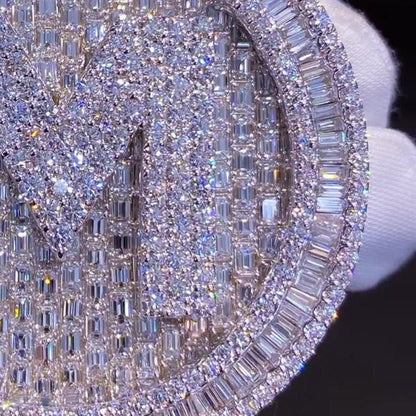 Custom made Iced Out Hip Hop Pendant | Moissanite Baguette pendant | 925 Silver/10K Gold | Pass diamond test | Solid Back | Super Icy Charm