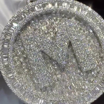 Custom made Iced Out Hip Hop Pendant | Moissanite Baguette pendant | 925 Silver/10K Gold | Pass diamond test | Solid Back | Super Icy Charm