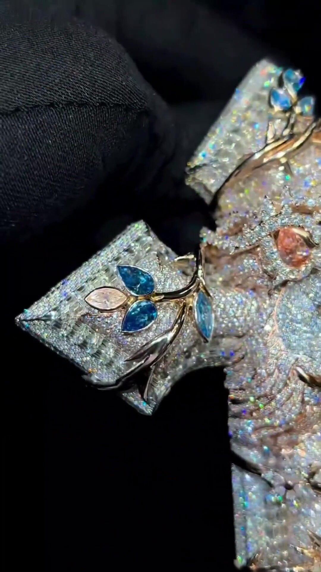 Jesus Cross Iced Out Hip Hop Pendant | Hidden Knife | Chunky Moissanite pendant | Swarovski Crystal | 925 Silver | Custom Moissanite Jewelry