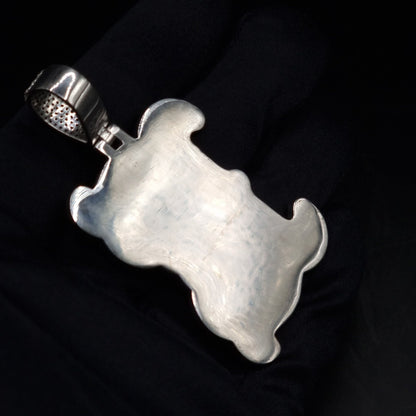 Emerald cut VVS1 Moissanite Layered Letter Pendant, Iced out Chunky Pendant, Custom Alphabet/Letter, 925 Sterling Silver/10k, HipHop Pendant