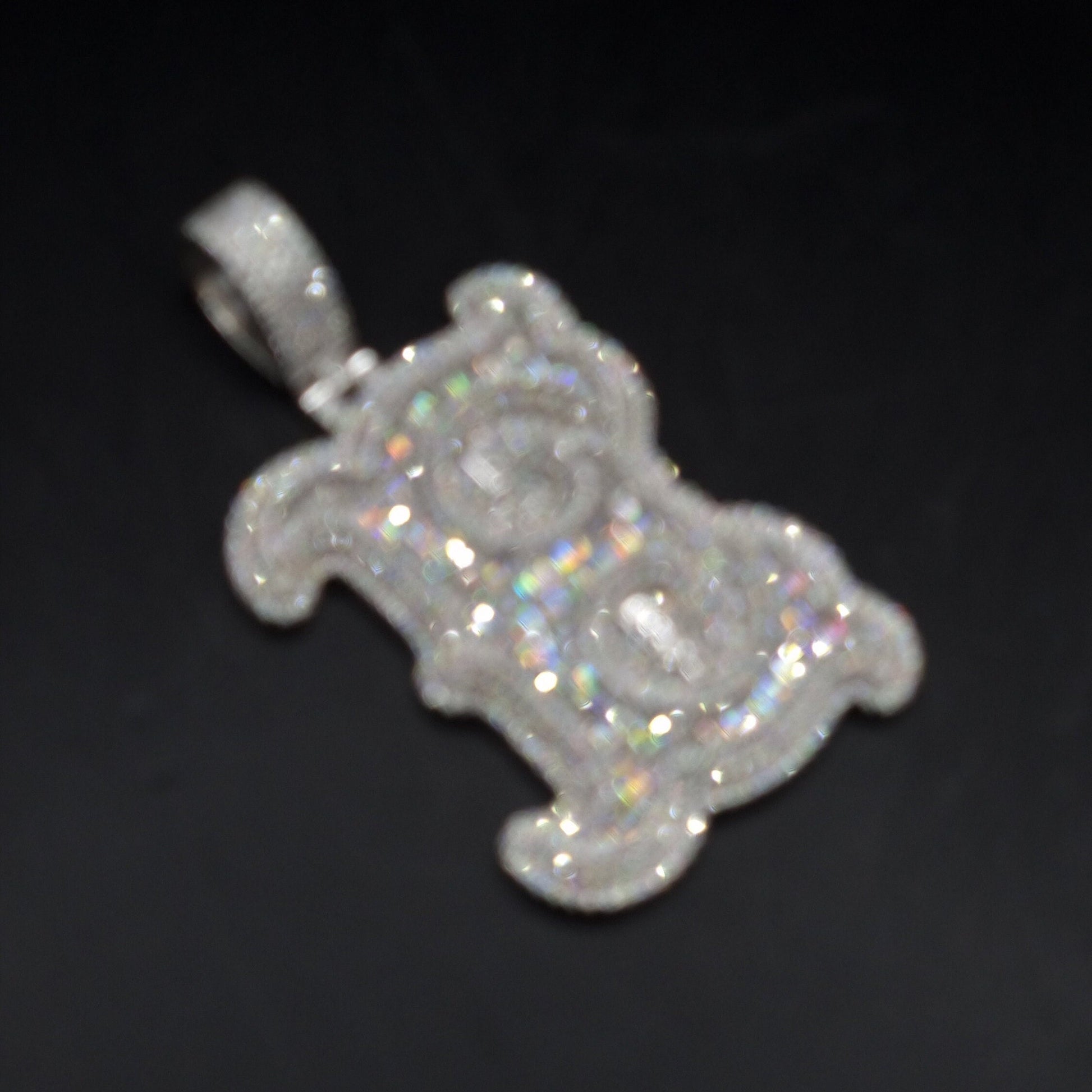 Emerald cut VVS1 Moissanite Layered Letter Pendant, Iced out Chunky Pendant, Custom Alphabet/Letter, 925 Sterling Silver/10k, HipHop Pendant