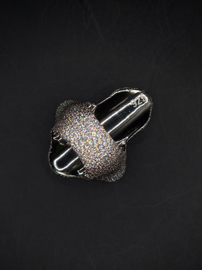 Iced out Hip Hop Cross Ring, Iced BAGUETTE CROSS RING, Silver Cross Ring, Statement Rings, Pass Diamond Test, Hip Hop Jewelry Gift