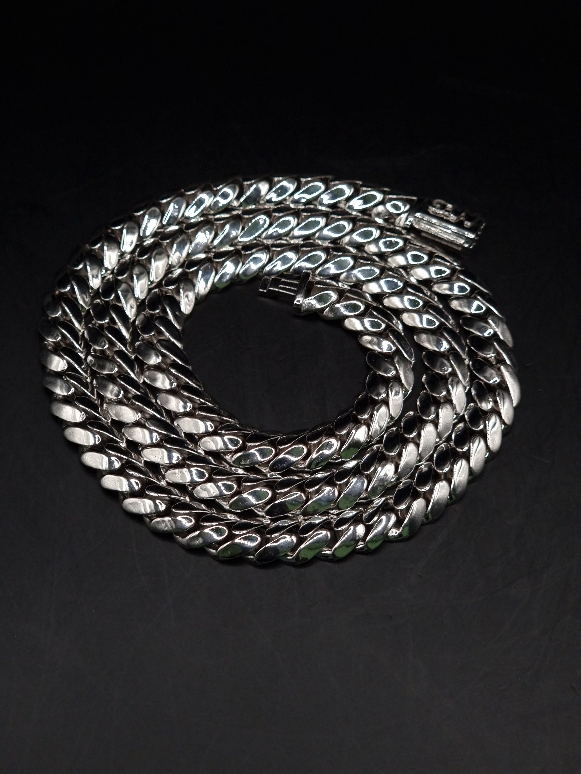 8mm Miami Cuban Link Chain, Men/Women Chain, Cuban Necklace, Available in 925 Sterling Silver/10k Solid Gold