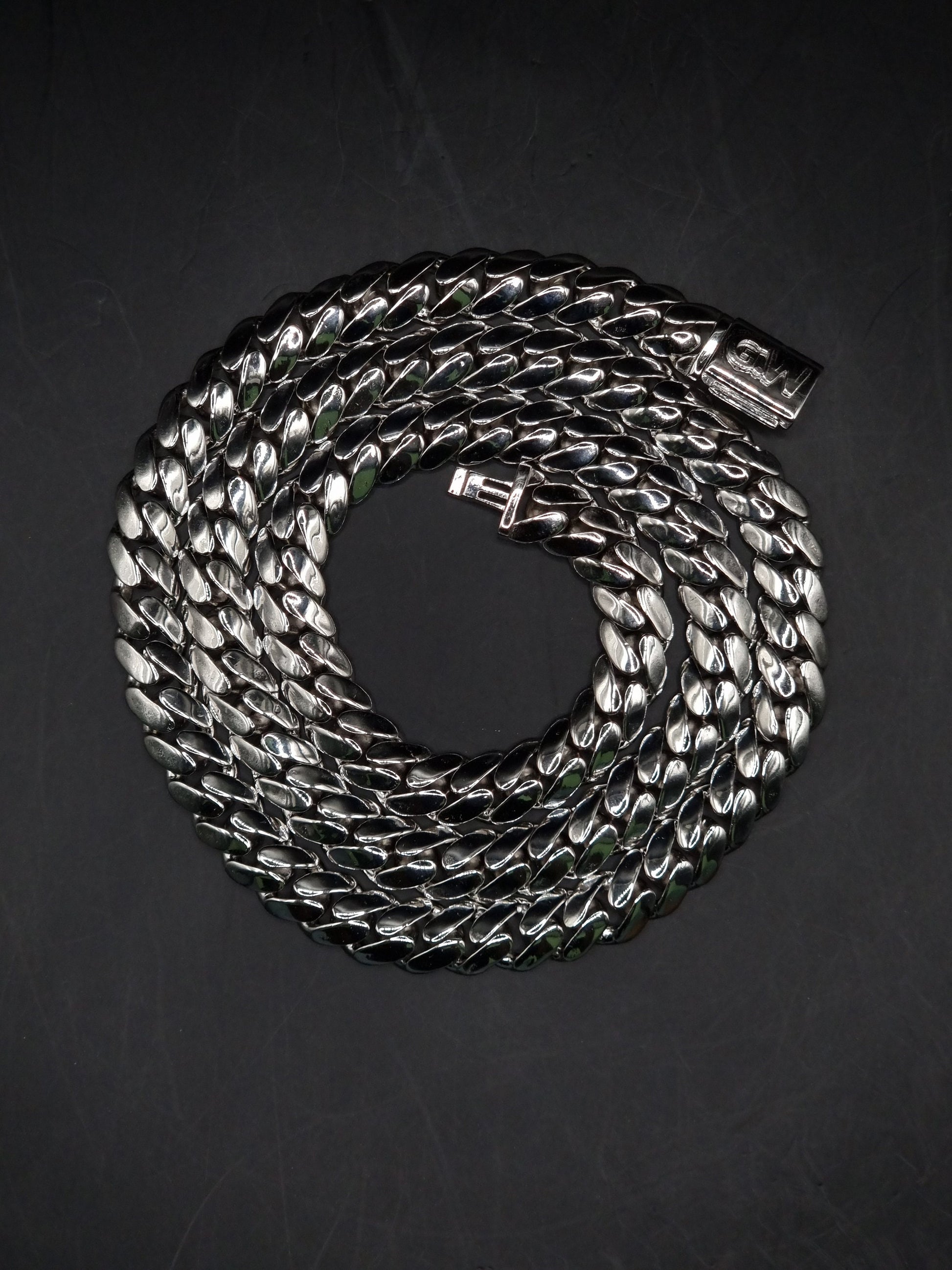 8mm Miami Cuban Link Chain, Men/Women Chain, Cuban Necklace, Available in 925 Sterling Silver/10k Solid Gold
