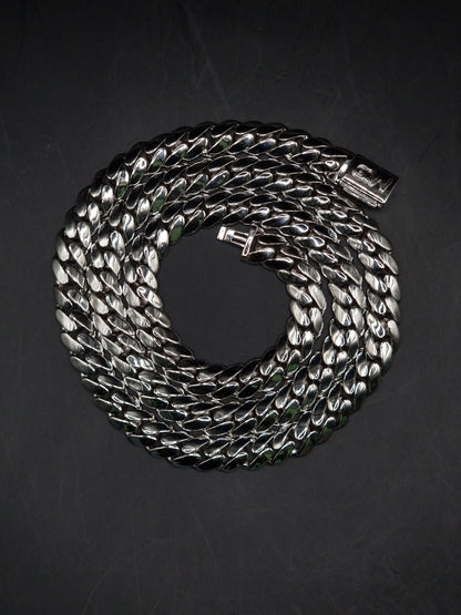 8mm Miami Cuban Link Chain, Men/Women Chain, Cuban Necklace, Available in 925 Sterling Silver