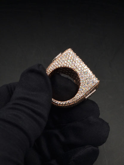 Iced Out Rings for Men, VVS Clarity Cubic Zircon / Moissanite Championship Rings, Statement Rings, Custom Ring, Hip Hop Jewelry Gift