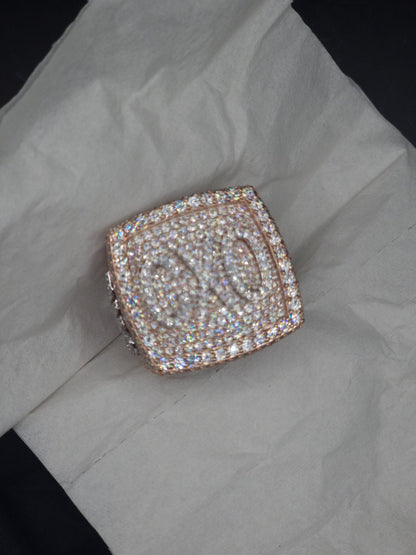 Iced Out Rings for Men, VVS Clarity Cubic Zircon / Moissanite Championship Rings, Statement Rings, Custom Ring, Hip Hop Jewelry Gift