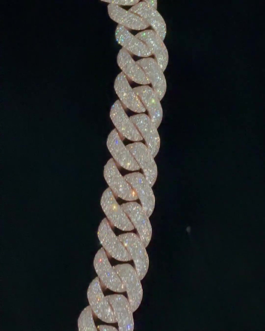 Big Pave Cuban Chain with 100cts Diamonds - 22.5mm Wide, VVS1 Quality Round-cut Moissanite Diamond, Pass Diamond Tester