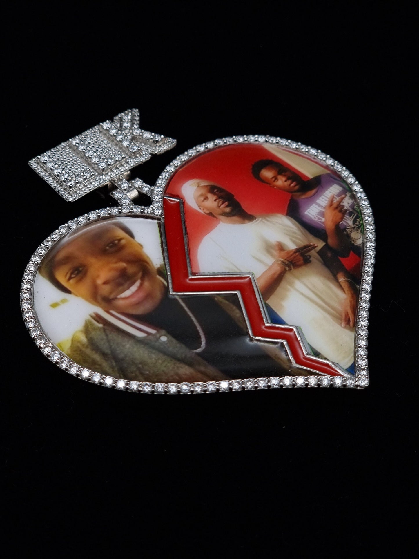 Custom made Iced Out Hip Hop Memory Pendant | Chunky Moissanite pendant | 925 Silver / 10K Gold | Custom Handmade Moissanite Jewelry