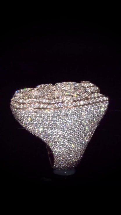 Iced Out Championship Rings for Men | VVS Cubic Zirconia / Moissanite | Custom Hip Hop Statement Rings | Unique Jewelry Gift