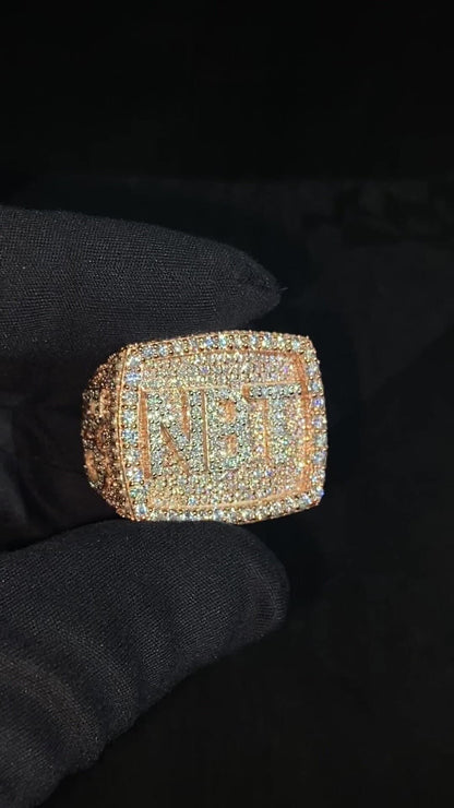 Iced Out Championship Rings for Men | VVS Cubic Zirconia / Moissanite | Custom Hip Hop Statement Rings | Unique Jewelry Gift