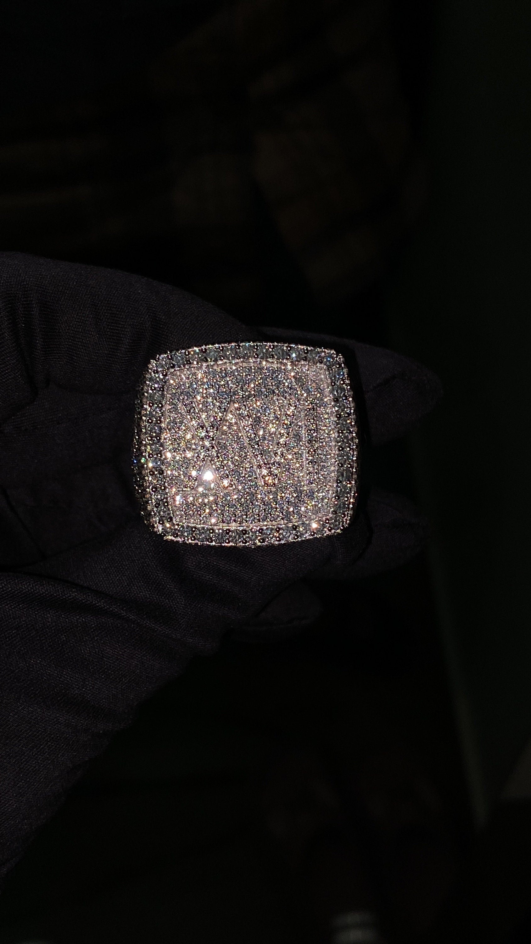 Iced Out Championship Rings for Men | VVS Cubic Zirconia / Moissanite | Custom Hip Hop Statement Rings | Unique Jewelry Gift