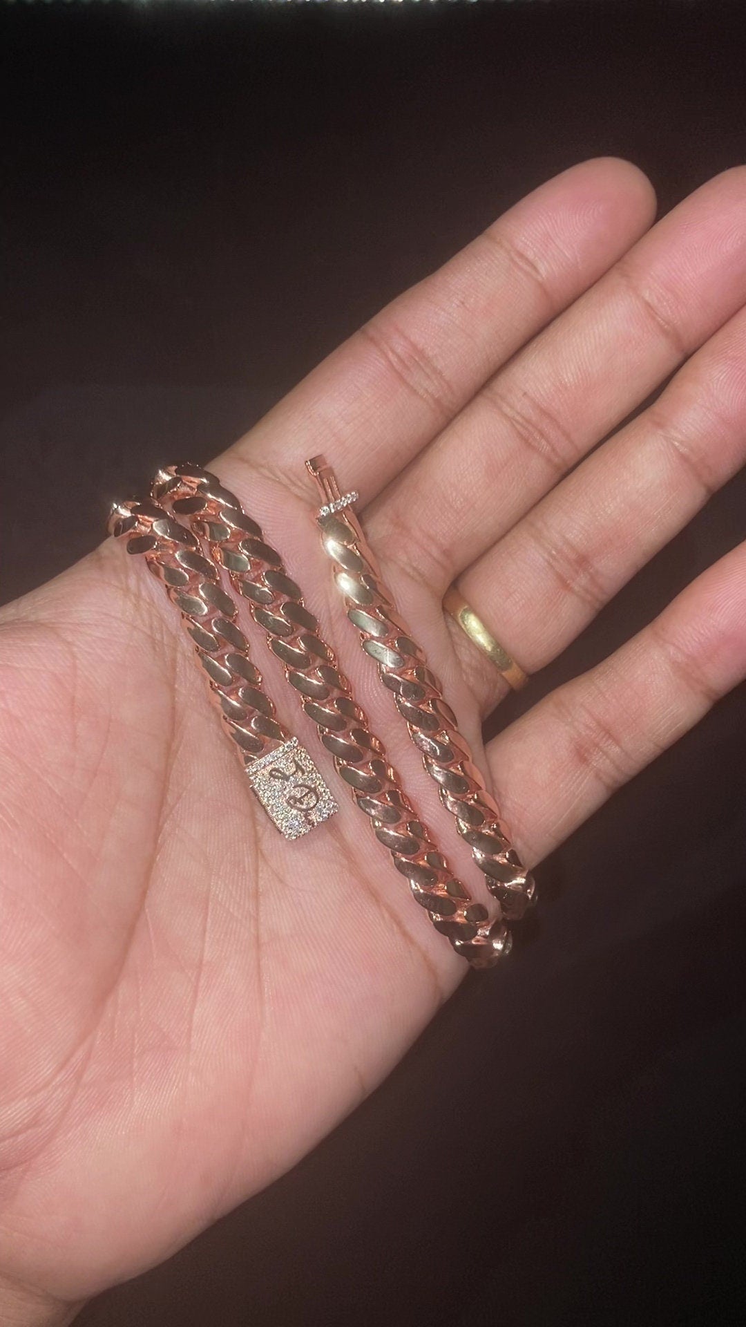 8mm Miami Cuban Link Chain, Iced Lock Box with Custom Name, Men/Women Chain, Cuban Necklace, Available in 925 Sterling Silver