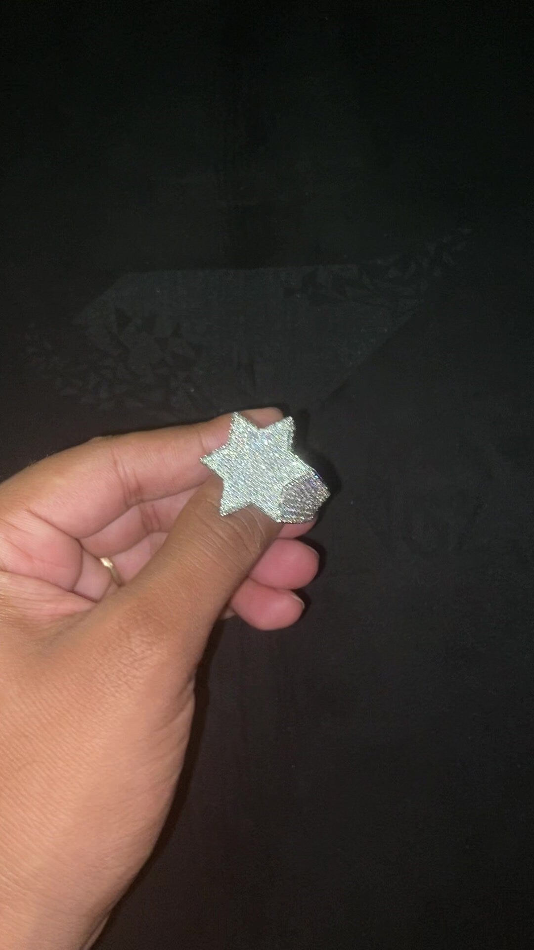 Full Iced Star Shape VVS Moissanite Ring, Hip Hop Bust down Bling Ring, 925 Silver Champion Ring For Men, Pass diamond test