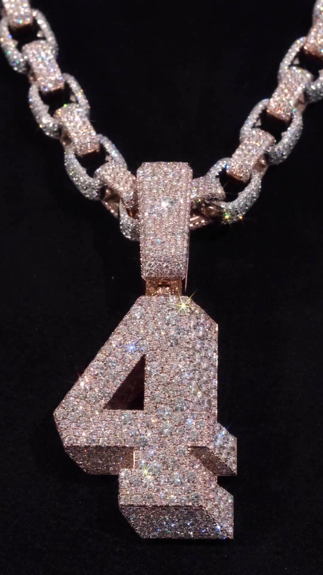 Rolo Chain with Mosaic set Pendant