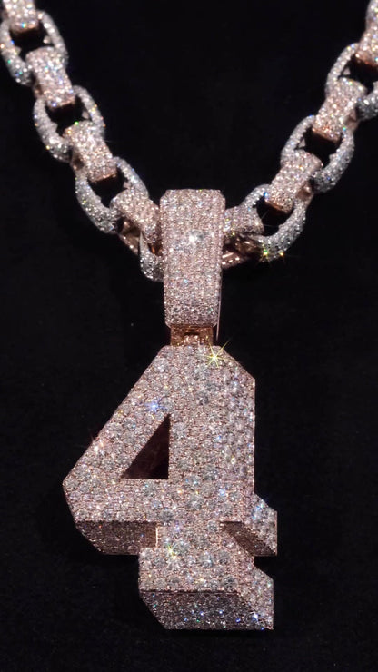 Rolo Chain with Mosaic set Pendant