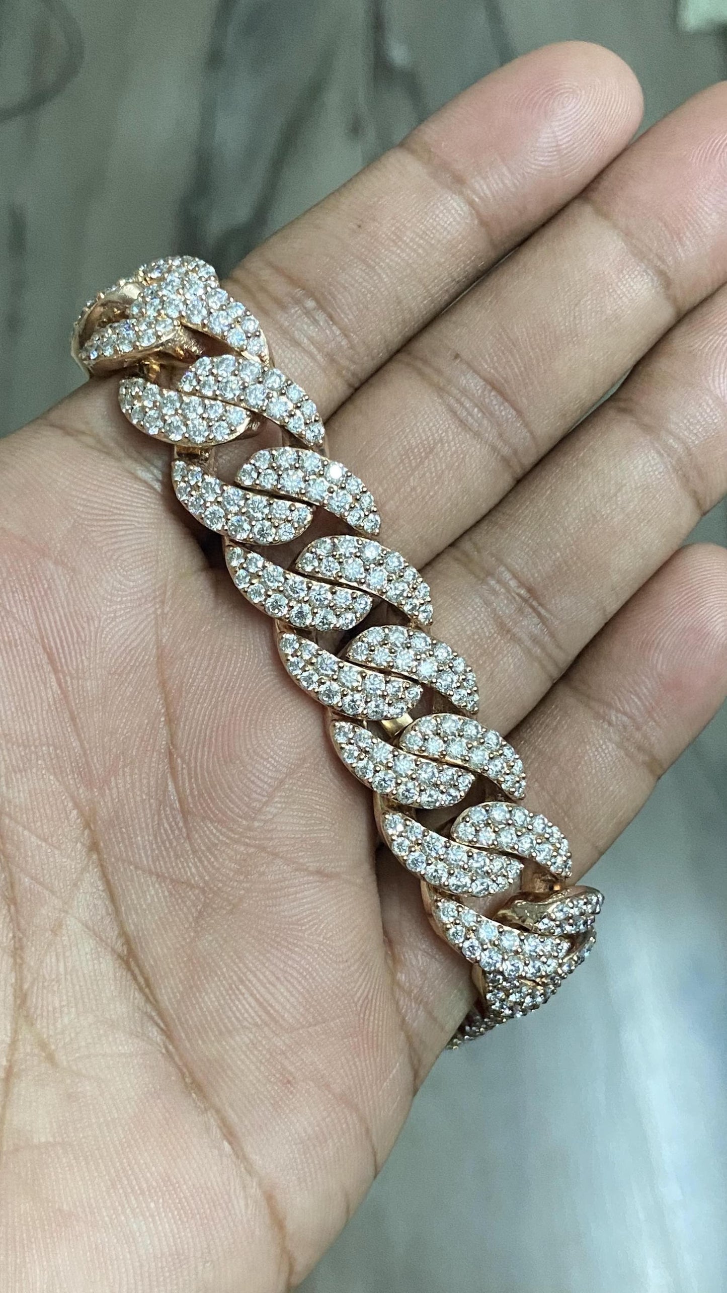 Iced Out 16mm Miami Cuban Chain, VVS1 Quality Round-Cut Moissanite Diamonds, Passes Diamond Tester, Rhodium-Plated 925 Sterling Silver