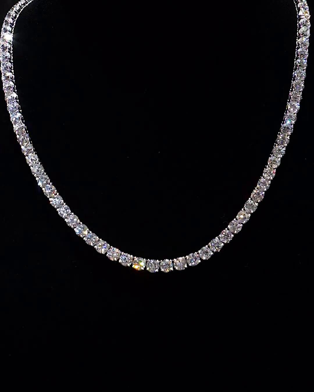 Iced Out Tennis Chain | VVS1 Quality Round-Cut Moissanite Diamonds | Passes Diamond Tester
