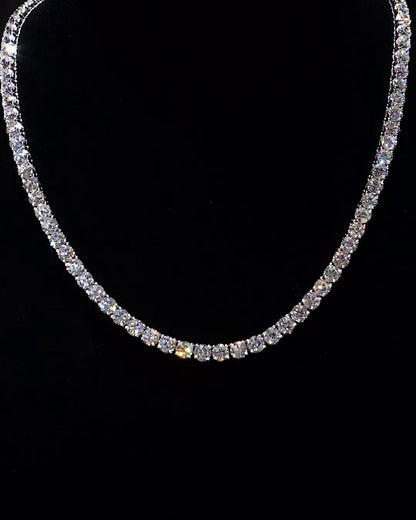 Iced Out Tennis Chain | VVS1 Quality Round-Cut Moissanite Diamonds | Passes Diamond Tester