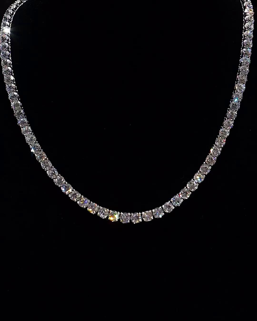 Iced Out Tennis Chain | VVS1 Quality Round-Cut Moissanite Diamonds | Passes Diamond Tester