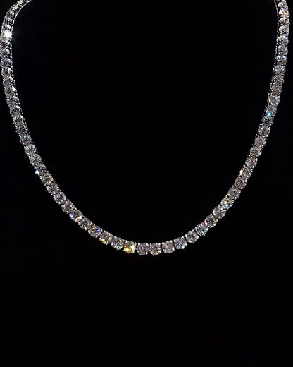 Iced Out Tennis Chain | VVS1 Quality Round-Cut Moissanite Diamonds | Passes Diamond Tester