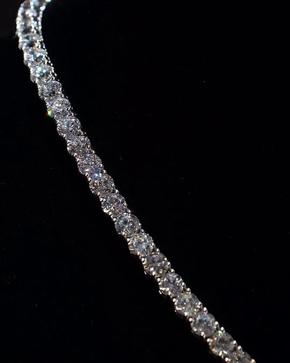 Iced Out Tennis Chain | VVS1 Quality Round-Cut Moissanite Diamonds | Passes Diamond Tester