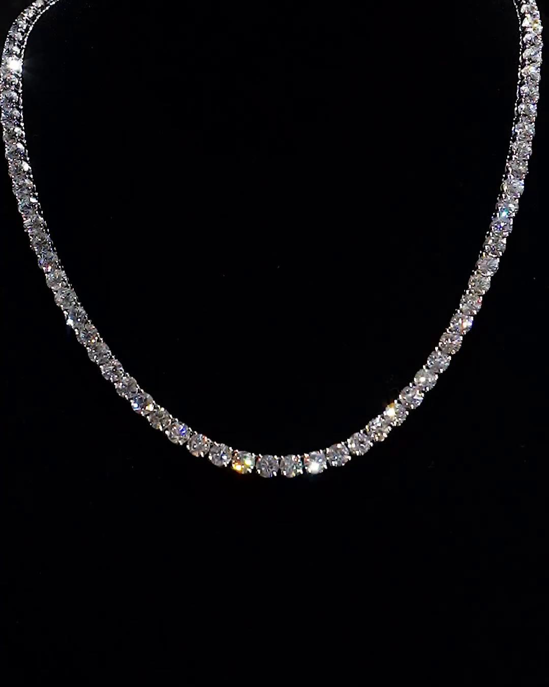 Iced Out Tennis Chain | VVS1 Quality Round-Cut Moissanite Diamonds | Passes Diamond Tester