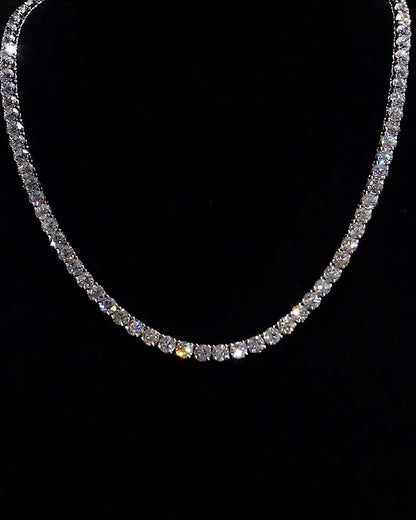 Iced Out Tennis Chain | VVS1 Quality Round-Cut Moissanite Diamonds | Passes Diamond Tester