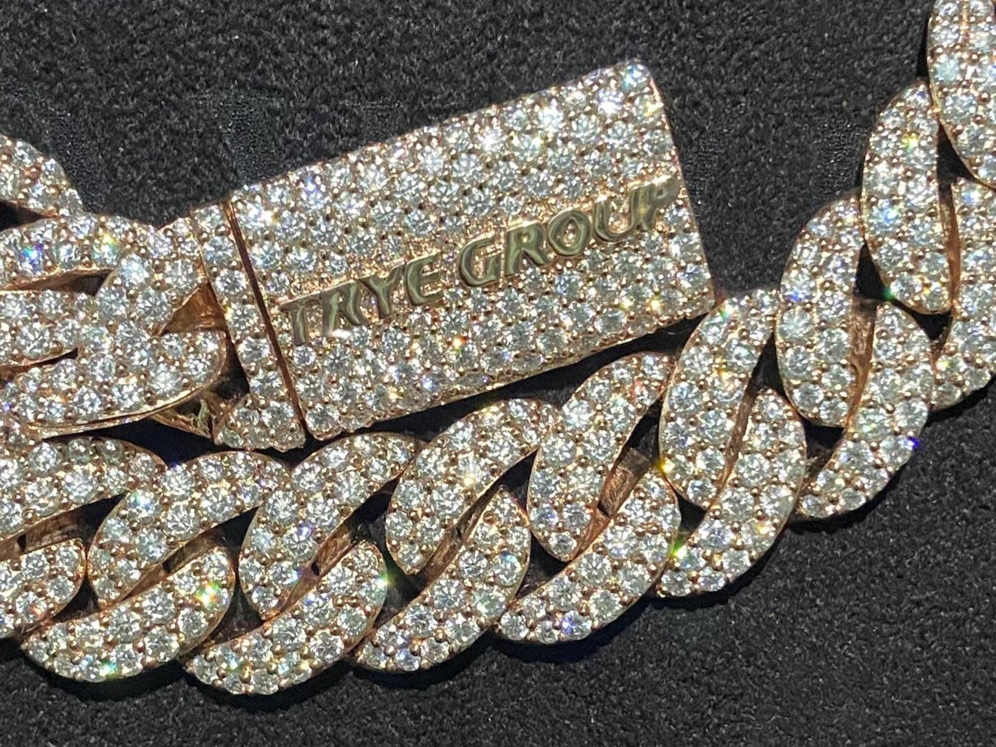 Iced Out 16mm Miami Cuban Chain, VVS1 Quality Round-Cut Moissanite Diamonds, Passes Diamond Tester, Rhodium-Plated 925 Sterling Silver