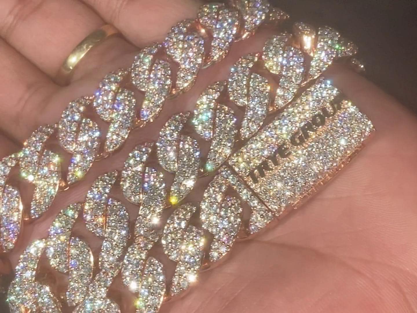 Iced Out 16mm Miami Cuban Chain, VVS1 Quality Round-Cut Moissanite Diamonds, Passes Diamond Tester, Rhodium-Plated 925 Sterling Silver