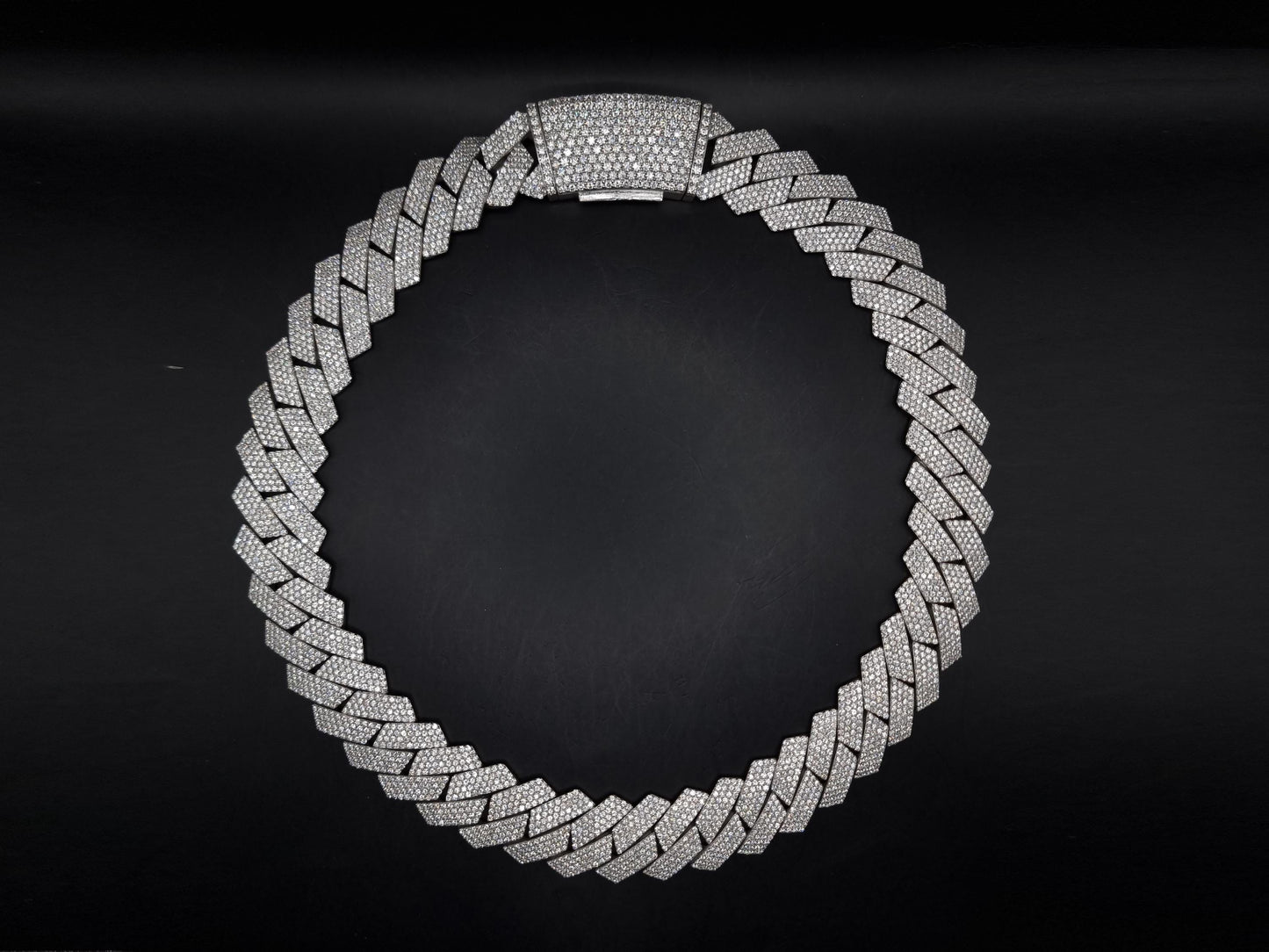 22.5mm Moissanite Cuban Link Chain, VVS1 Prong Set Iced Out Necklace, Solid 925 Sterling Silver, Hip Hop Bling Jewelry for Men, Custom Chain