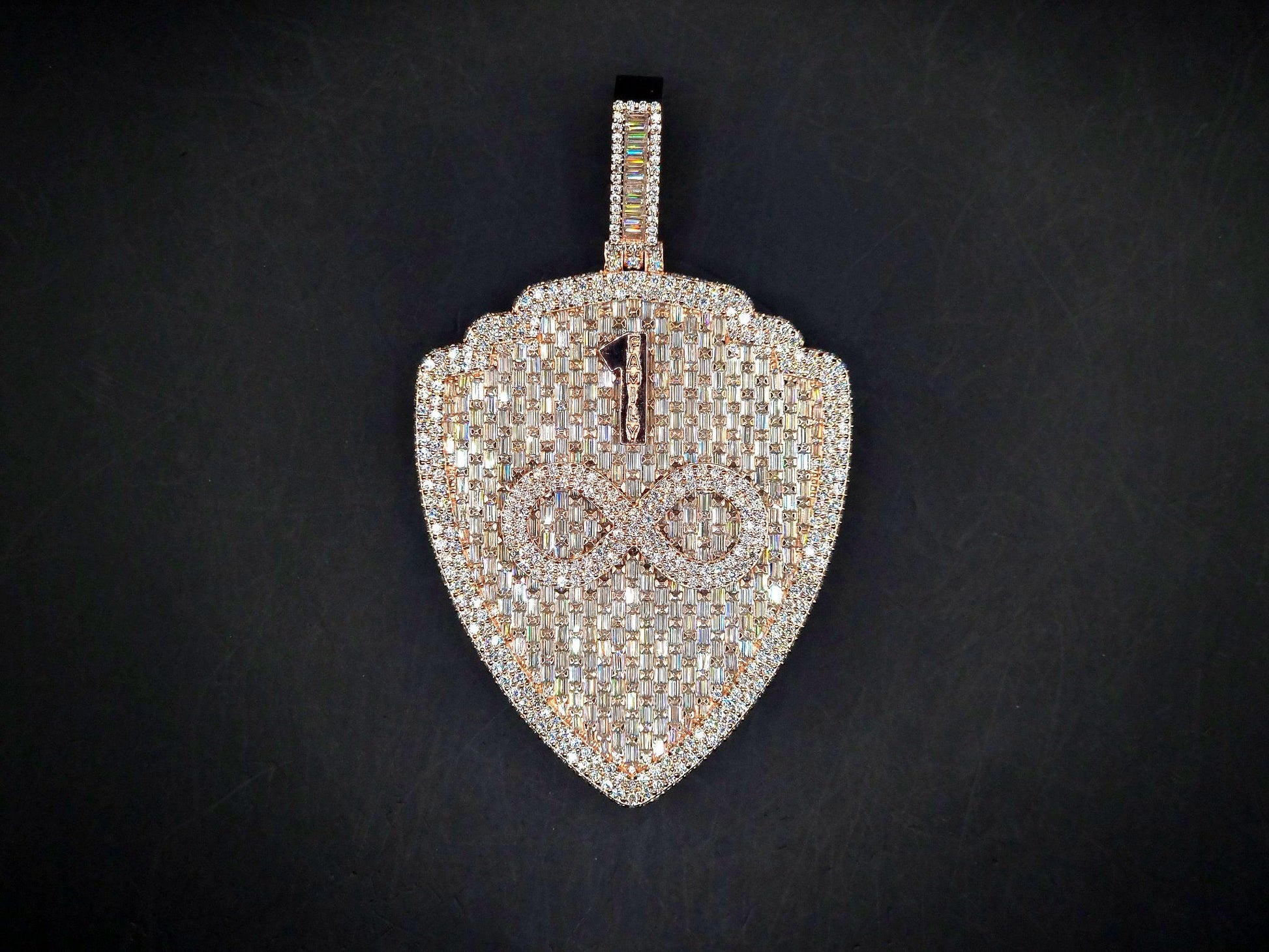 Custom made Iced Out Hip Hop Pendant | Chunky Moissanite pendant | 925 Silver / 10K Gold | Custom Handmade Moissanite Jewelry