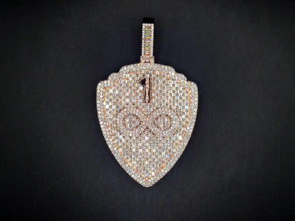 Custom made Iced Out Hip Hop Pendant | Chunky Moissanite pendant | 925 Silver / 10K Gold | Custom Handmade Moissanite Jewelry
