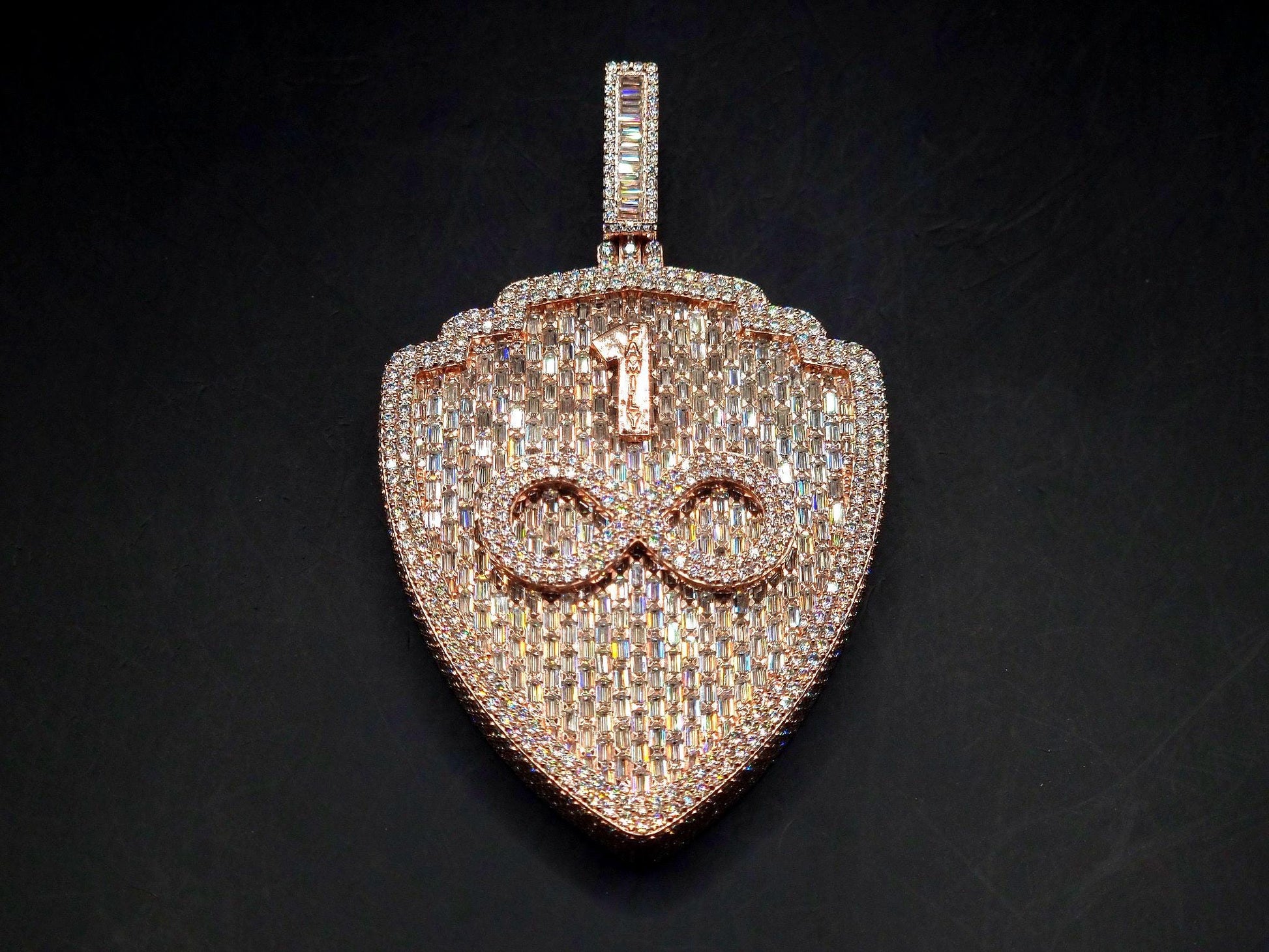 Custom made Iced Out Hip Hop Pendant | Chunky Moissanite pendant | 925 Silver / 10K Gold | Custom Handmade Moissanite Jewelry