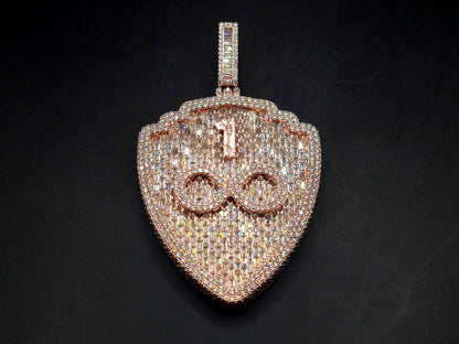 Custom made Iced Out Hip Hop Pendant | Chunky Moissanite pendant | 925 Silver / 10K Gold | Custom Handmade Moissanite Jewelry