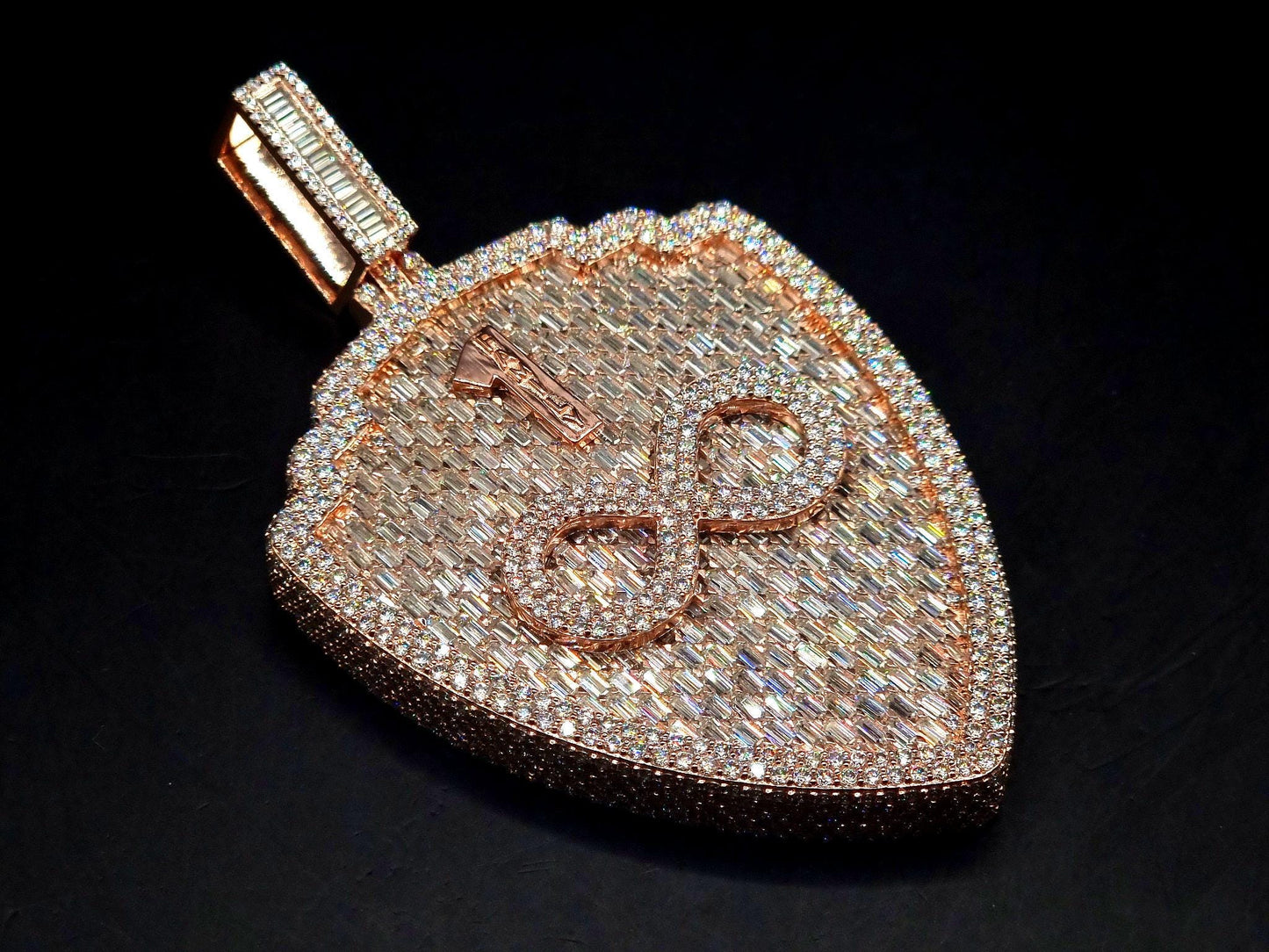 Custom made Iced Out Hip Hop Pendant | Chunky Moissanite pendant | 925 Silver / 10K Gold | Custom Handmade Moissanite Jewelry